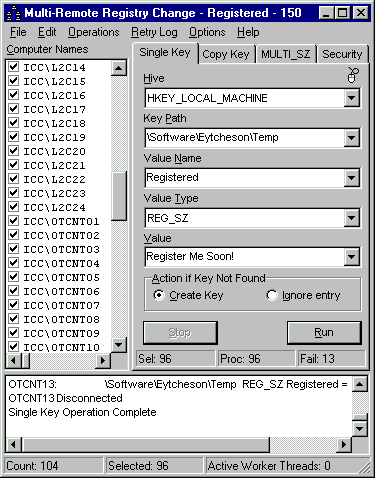 Multi-Remote Registry Change Screenshot